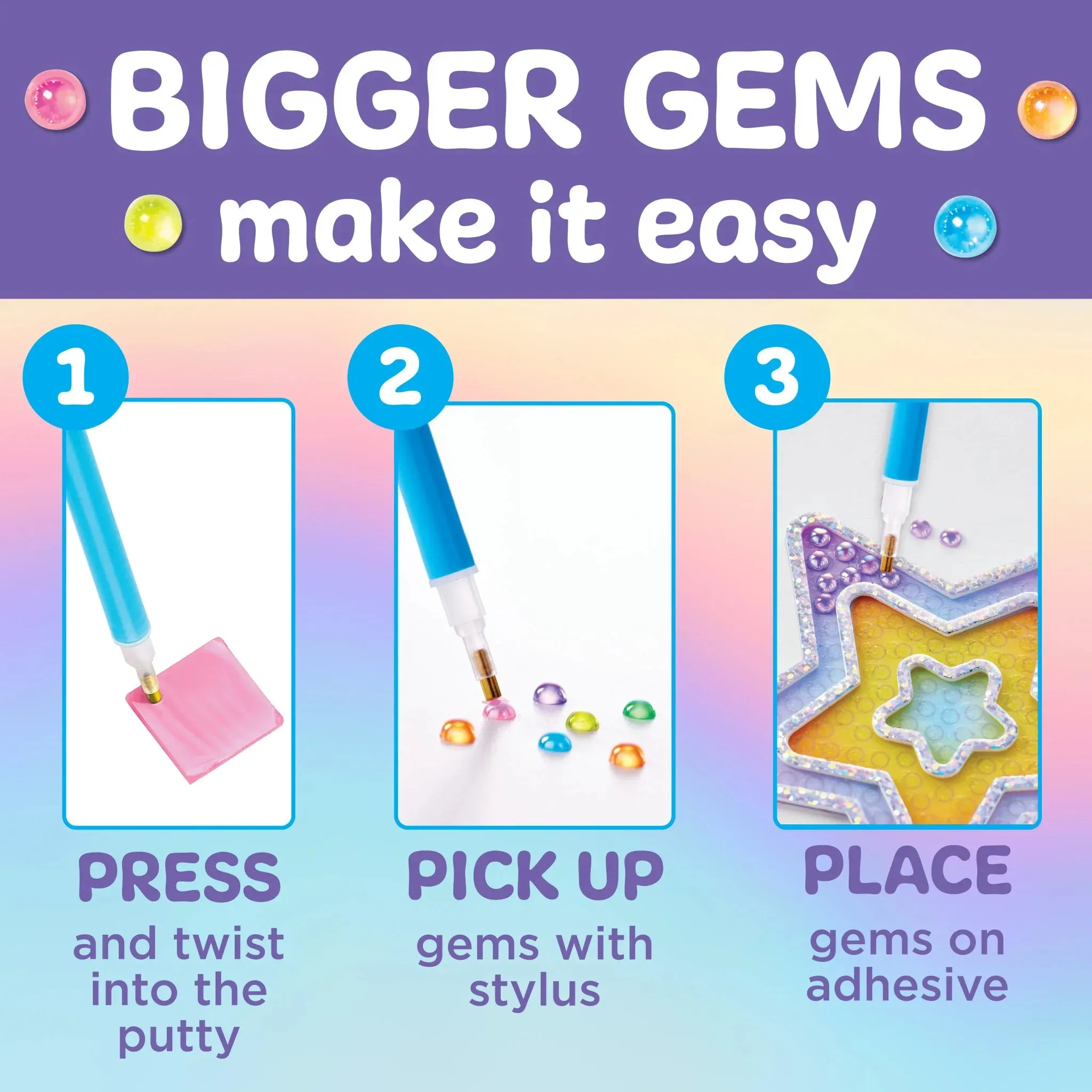 Creativity For Kids 6473 Bubble Gemssuper Sticker Star Wise - Kids Toys