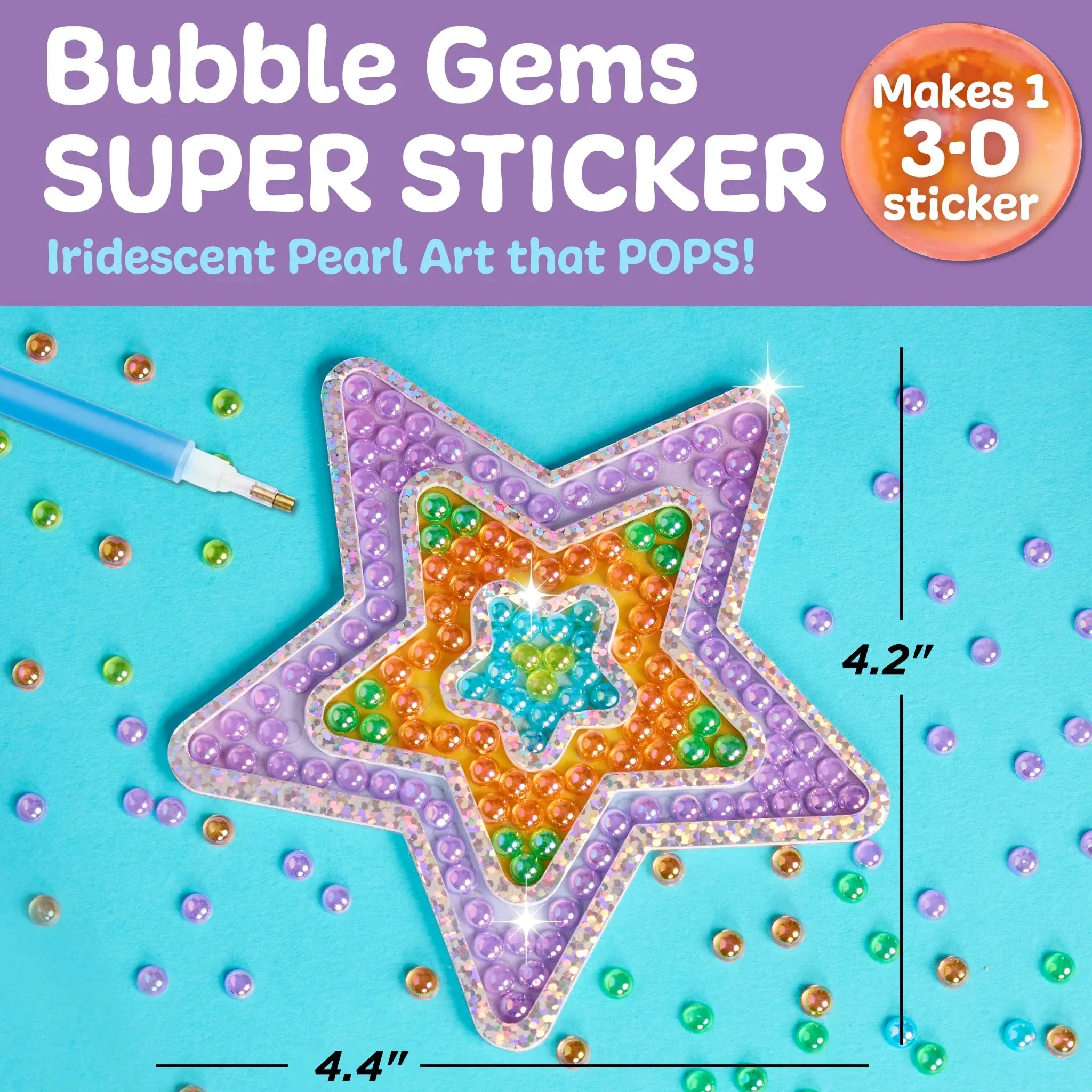 Creativity For Kids 6473 Bubble Gemssuper Sticker Star Wise - Kids Toys