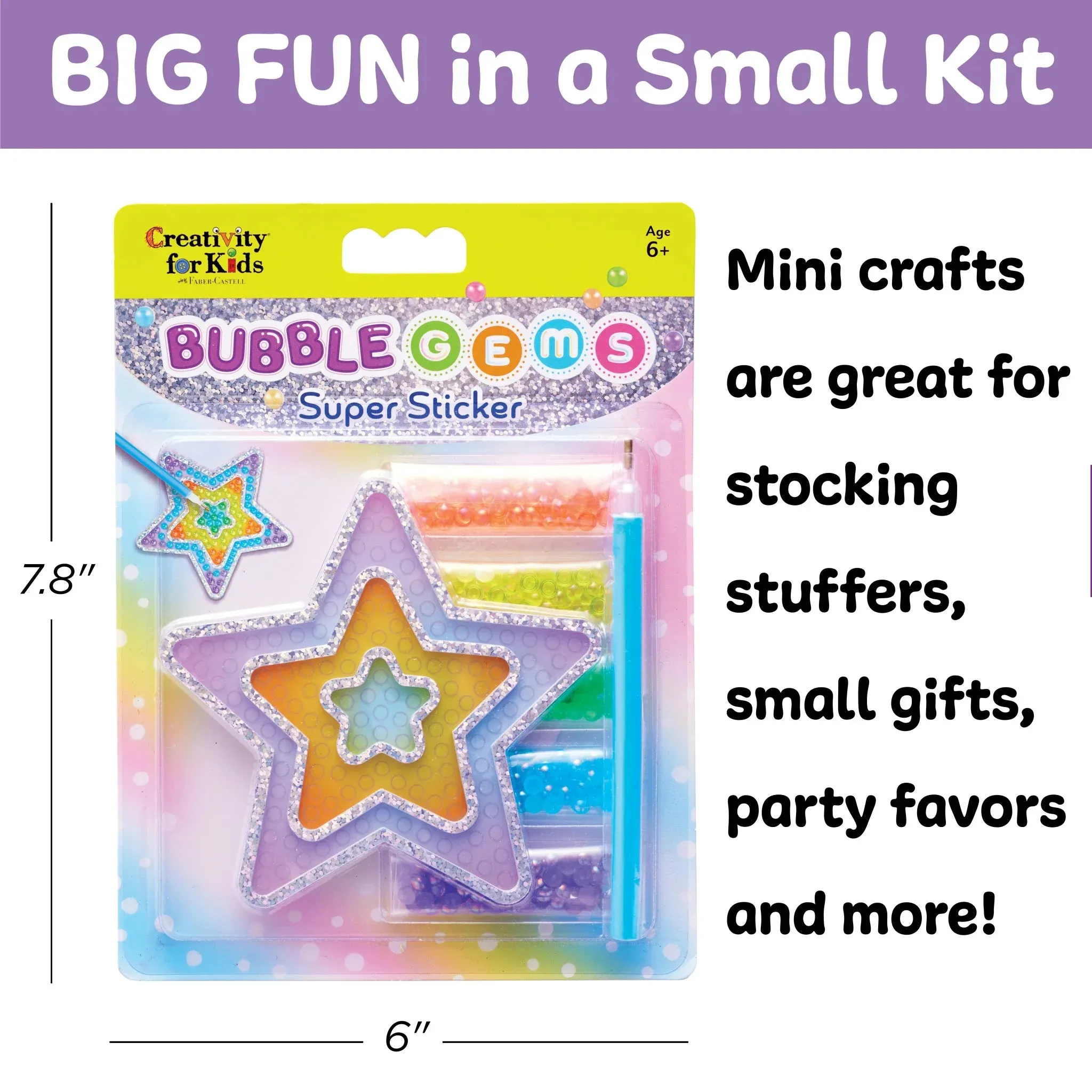Creativity For Kids 6473 Bubble Gemssuper Sticker Star Wise - Kids Toys