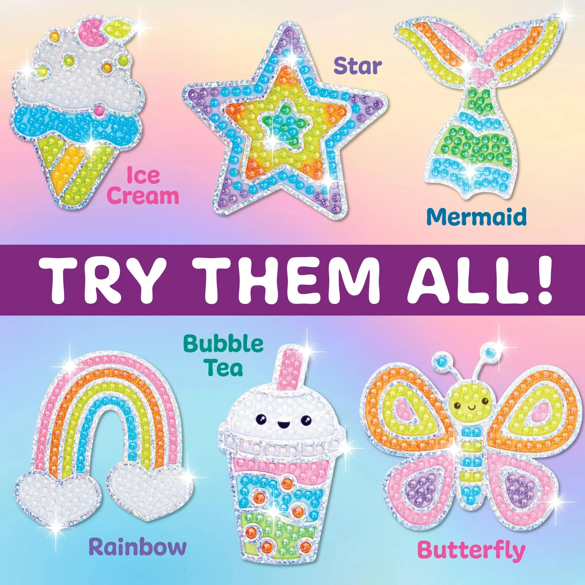 Creativity For Kids 6473 Bubble Gemssuper Sticker Star Wise - Kids Toys