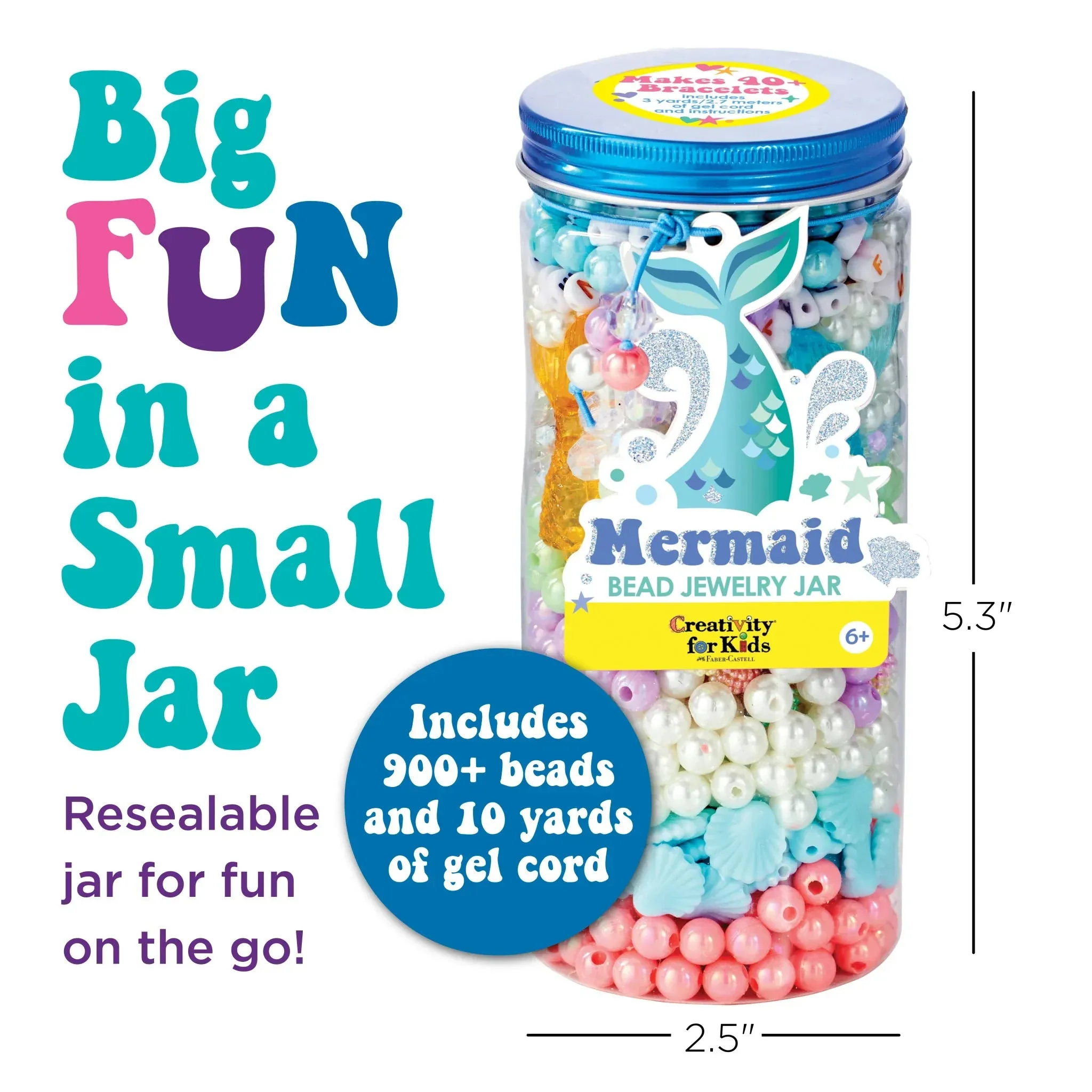 Creativity For Kids 6477 Mermaid Bead Jewelry Jar Wise - Kids Toys