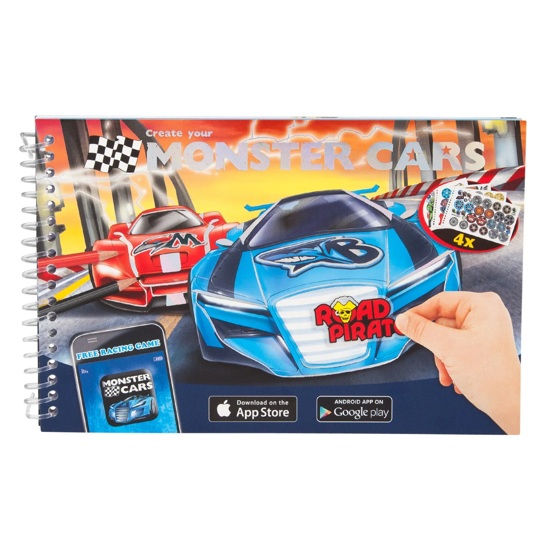 Depesche Monster Cars Pocket Colouring Book