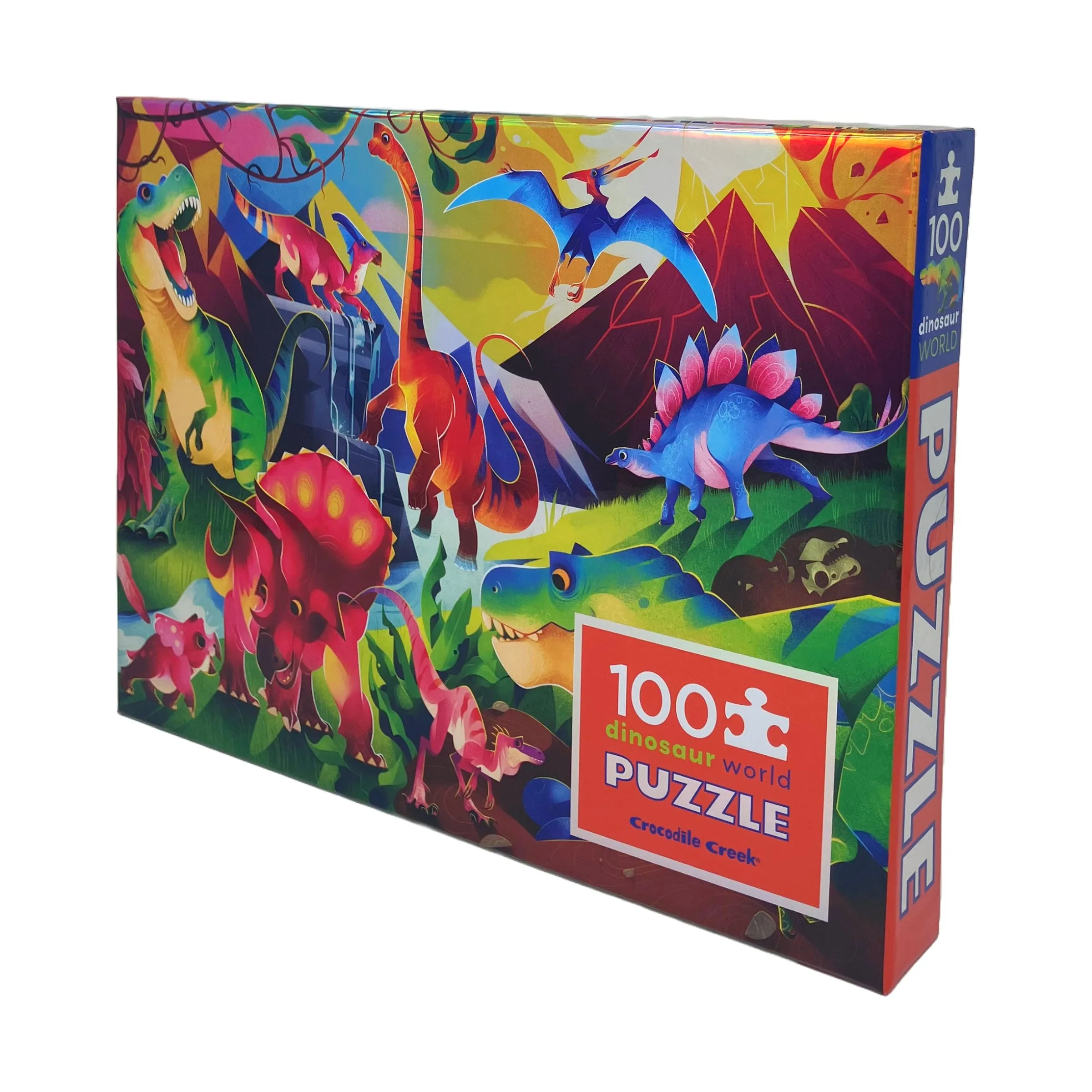 Dinosaur World Holographic Foil Puzzle - 100 pc