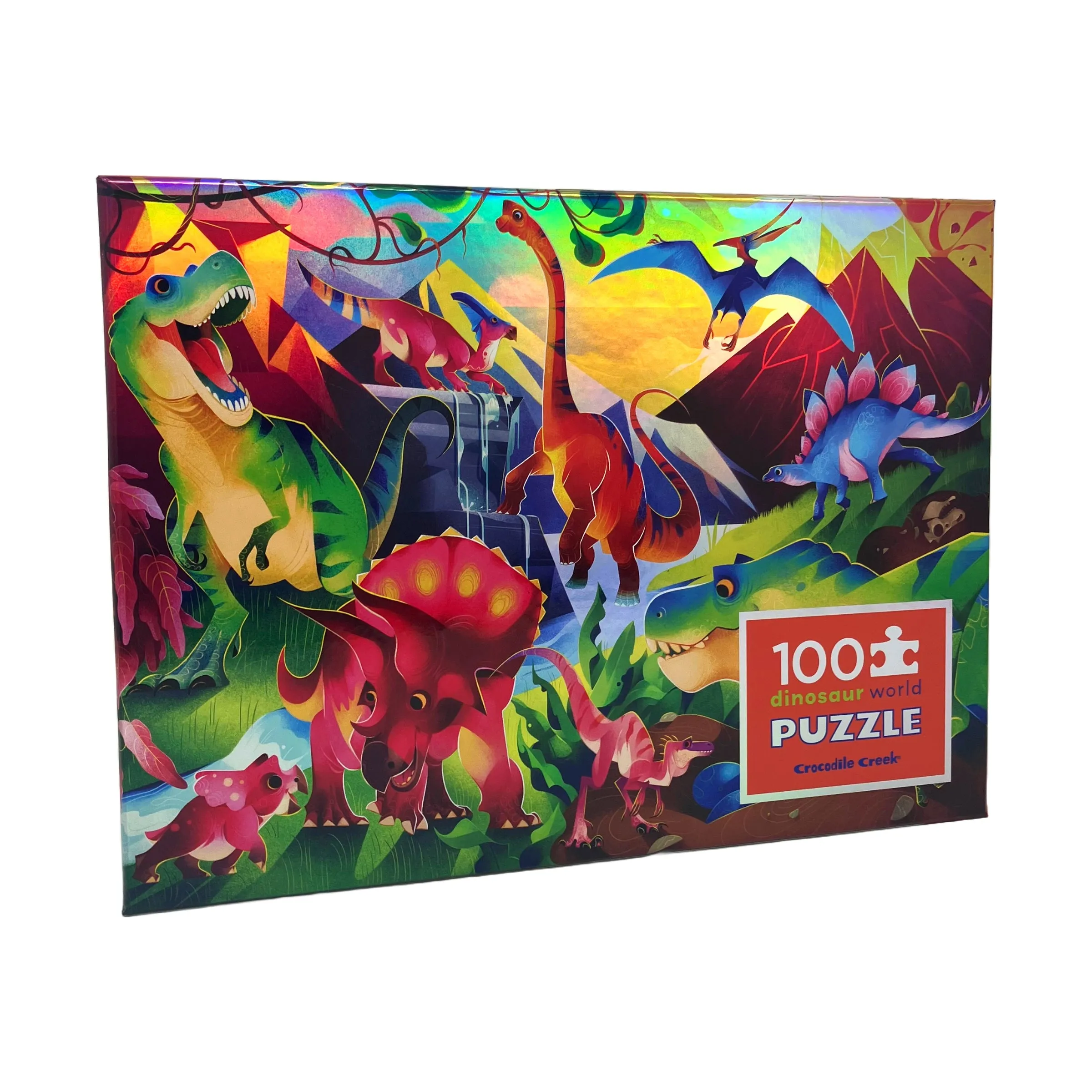 Dinosaur World Holographic Foil Puzzle - 100 pc