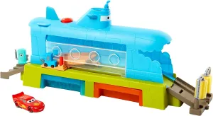 ?Disney and Pixar Cars Color Change Whale Submarine Car Wash Playset with Color