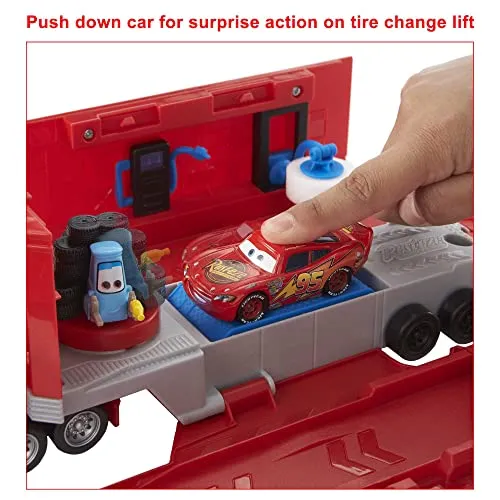 Disney Pixar Cars Transforming Mack - 2-in-1 Transporter & Tune-Up Playset for Ages 3  (HDC75)
