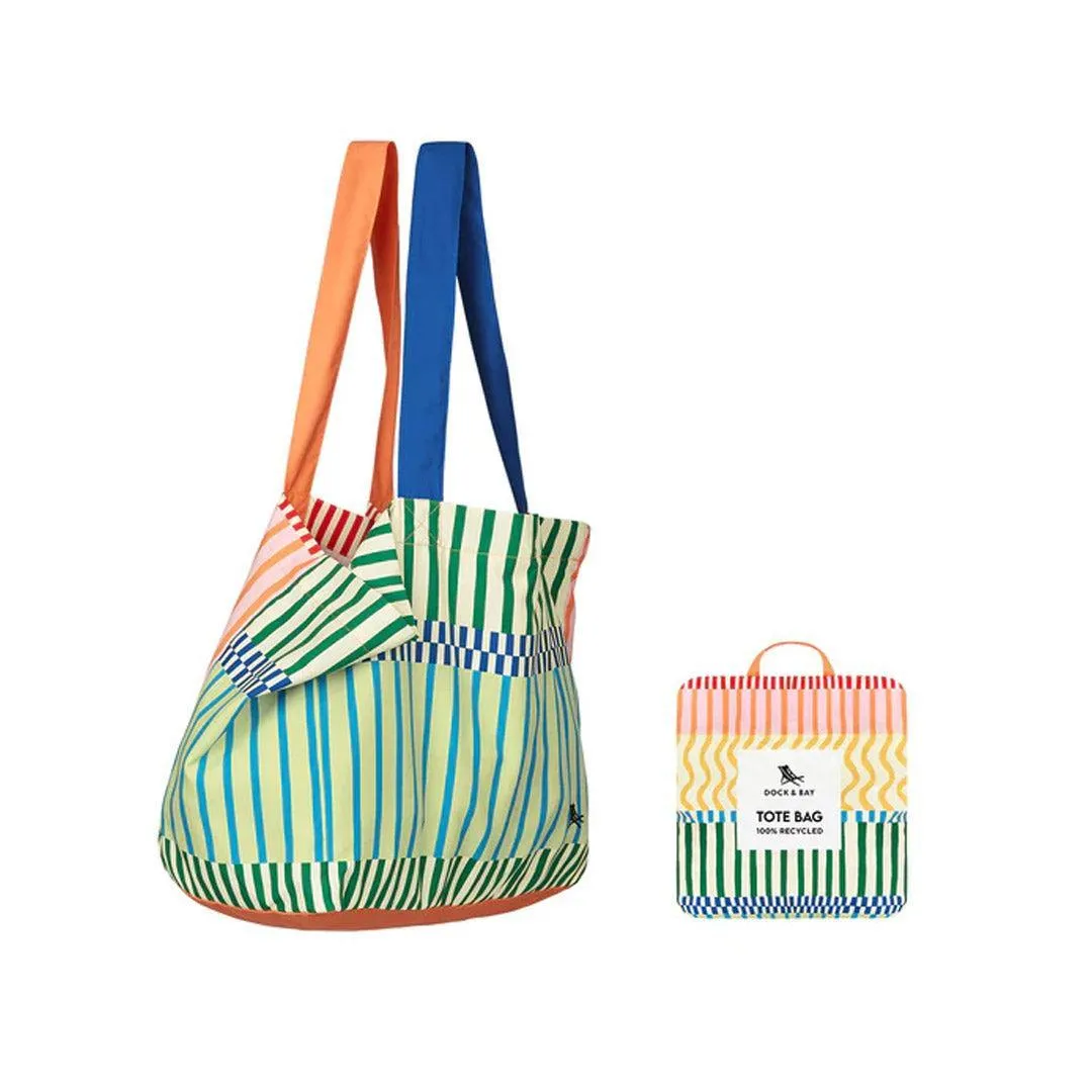 Dock & Bay Beach Bag - Stripe Up Your Life