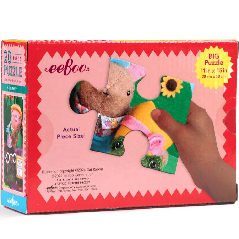 eeBoo Cake Party 20 Piece Jigsaw Puzzle for Kids, Age 3 