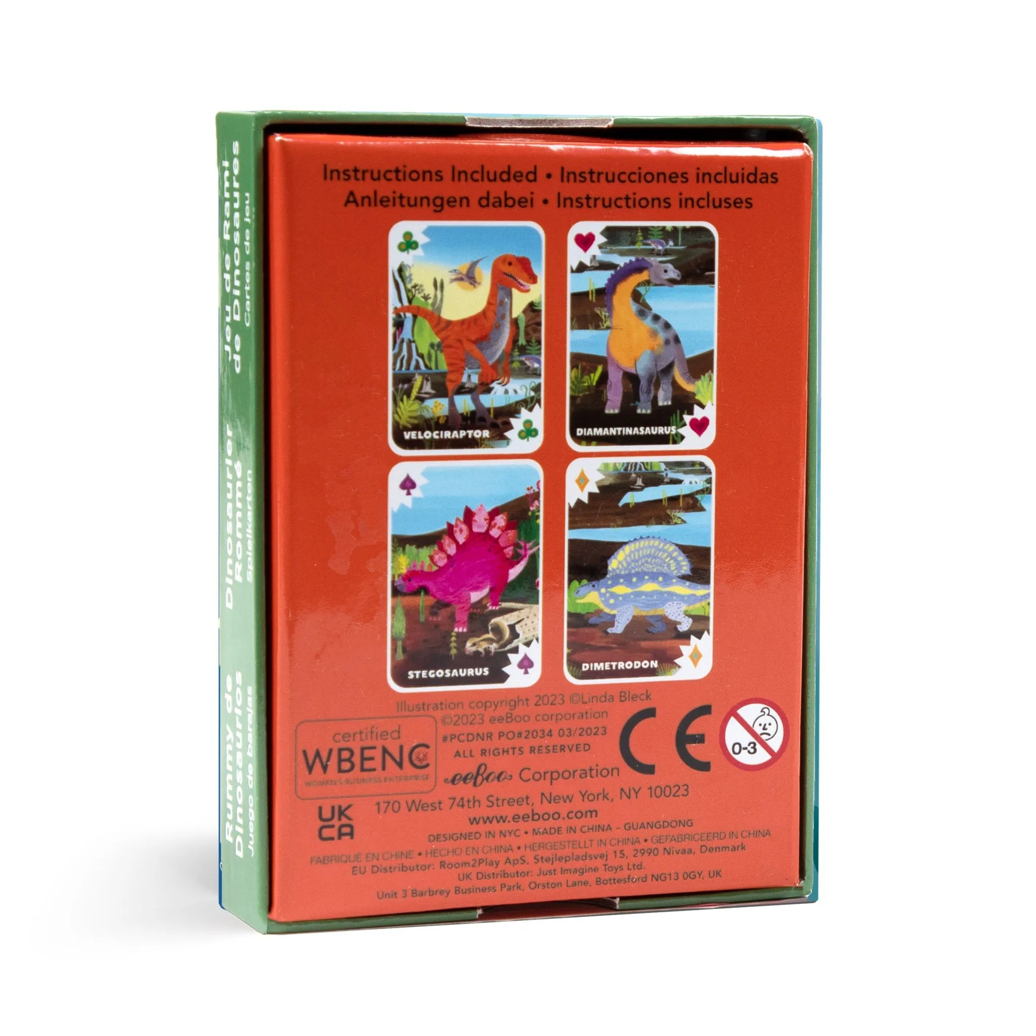 eeBoo Dinosaur Rummy Playing Cards