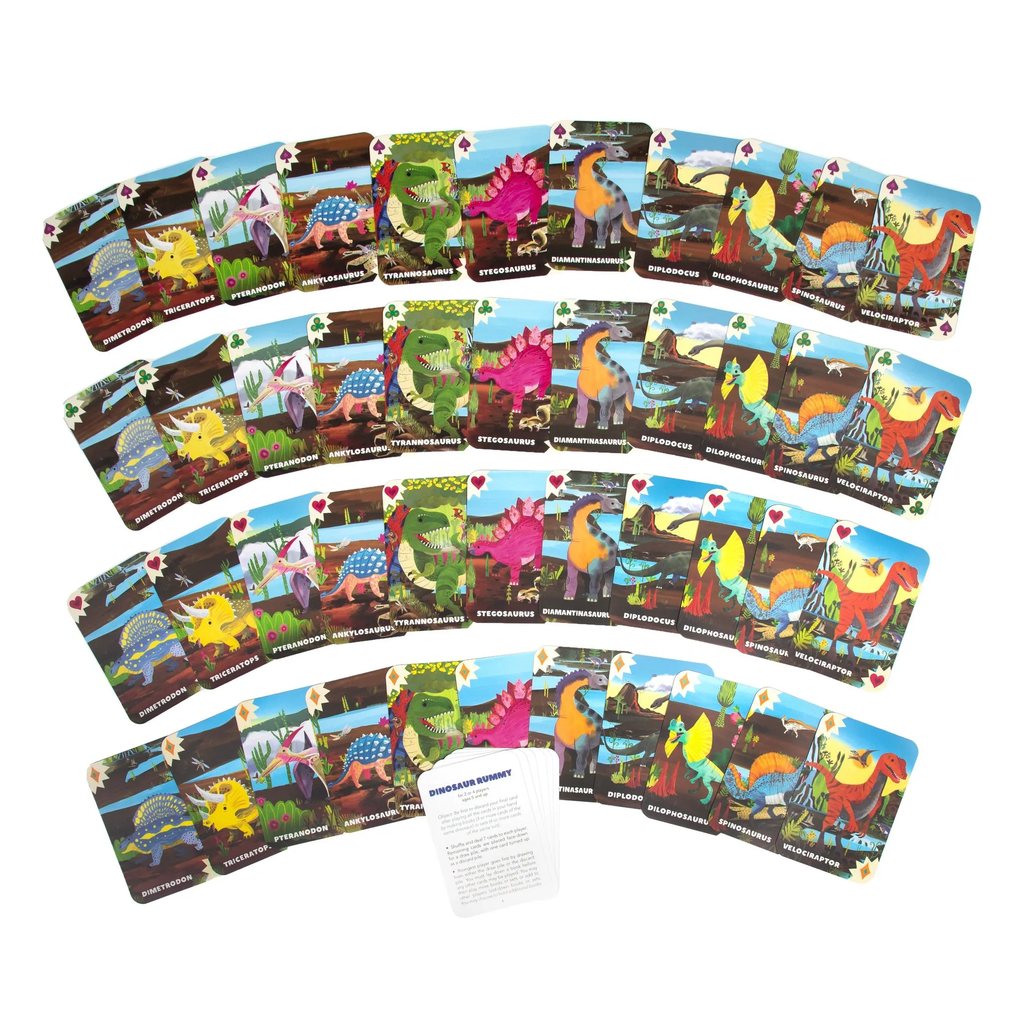 eeBoo Dinosaur Rummy Playing Cards