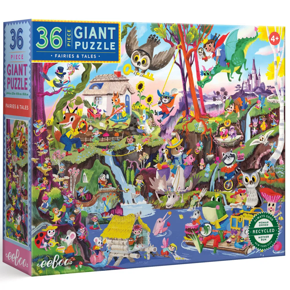 eeBoo Fairies & Tales Giant Floor Puzzle - 36 pc