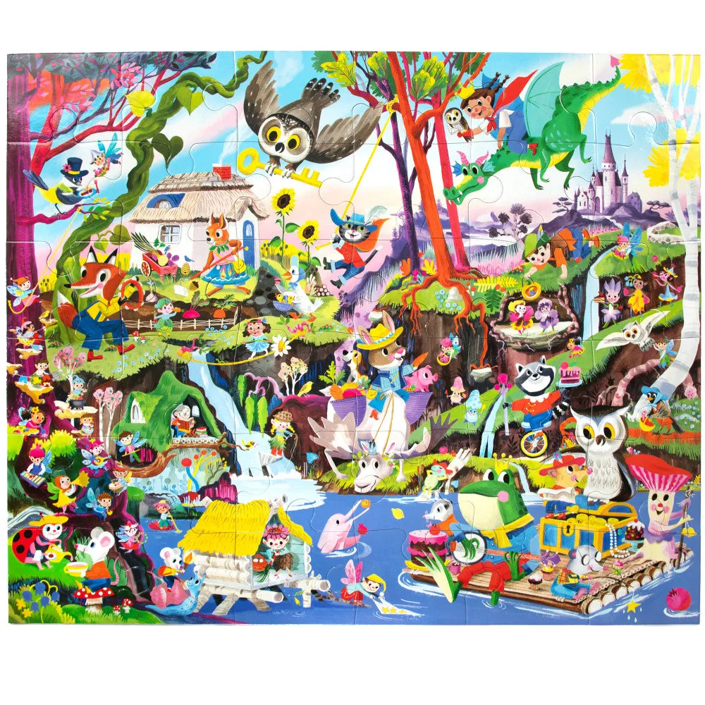 eeBoo Fairies & Tales Giant Floor Puzzle - 36 pc