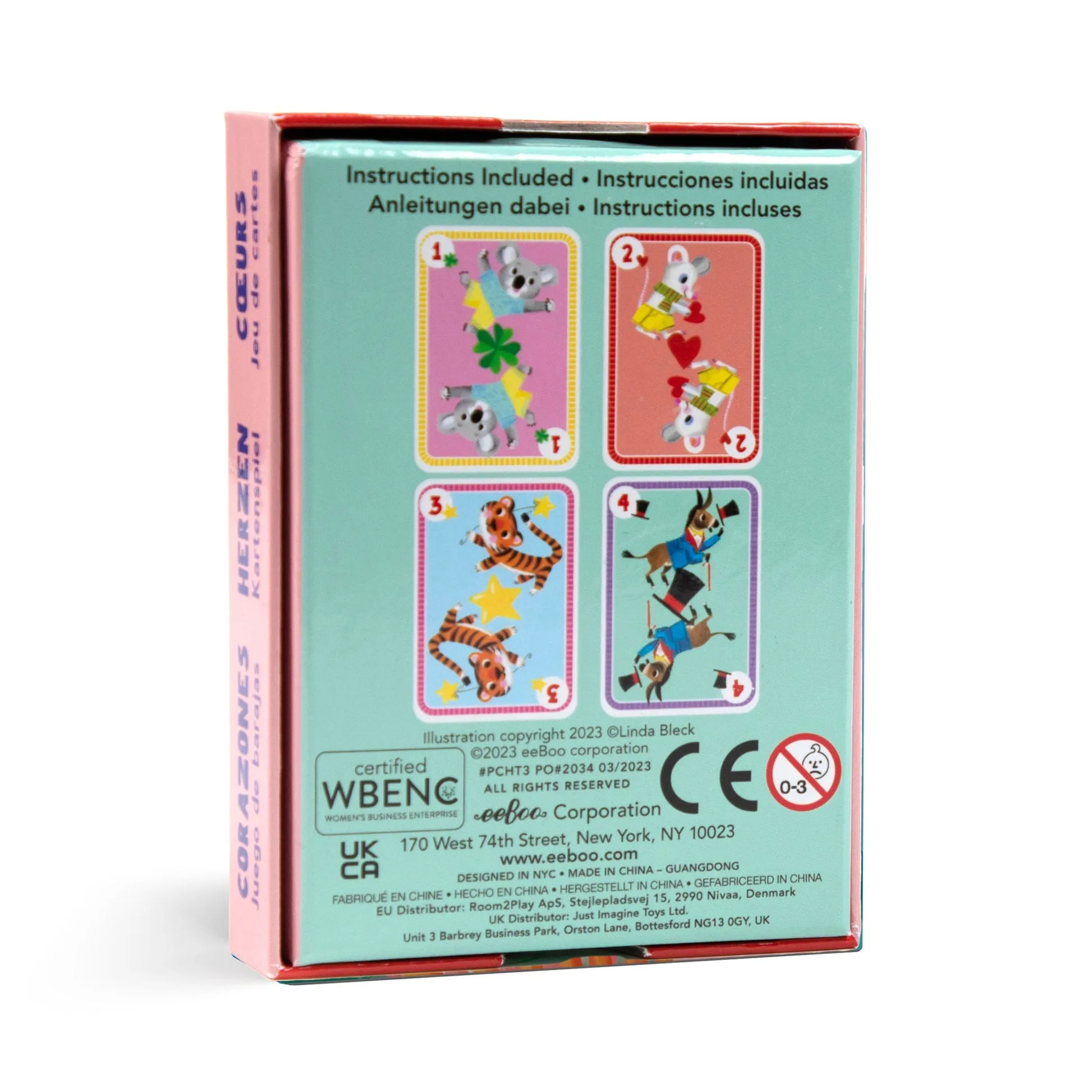 eeBoo Hearts Playing Cards (3rd Ed)