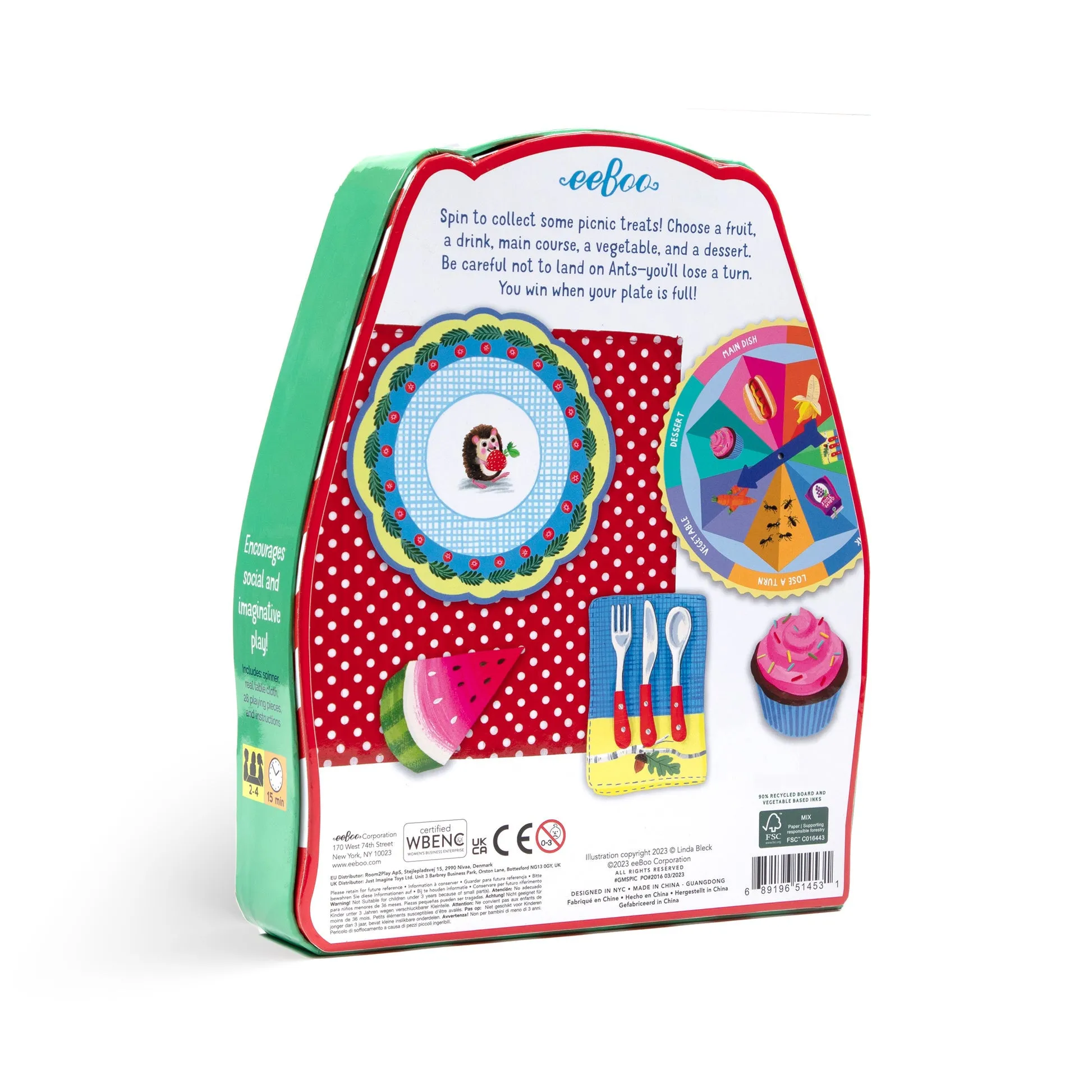 eeBoo Picnic Shaped Spinner Game