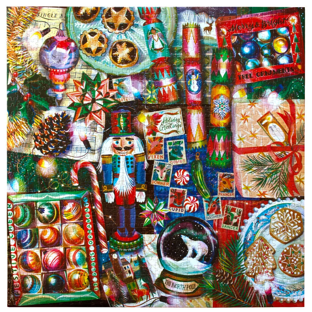 eeBoo Piece & Love Christmas Decorations Jigsaw Puzzle - 1000 pc