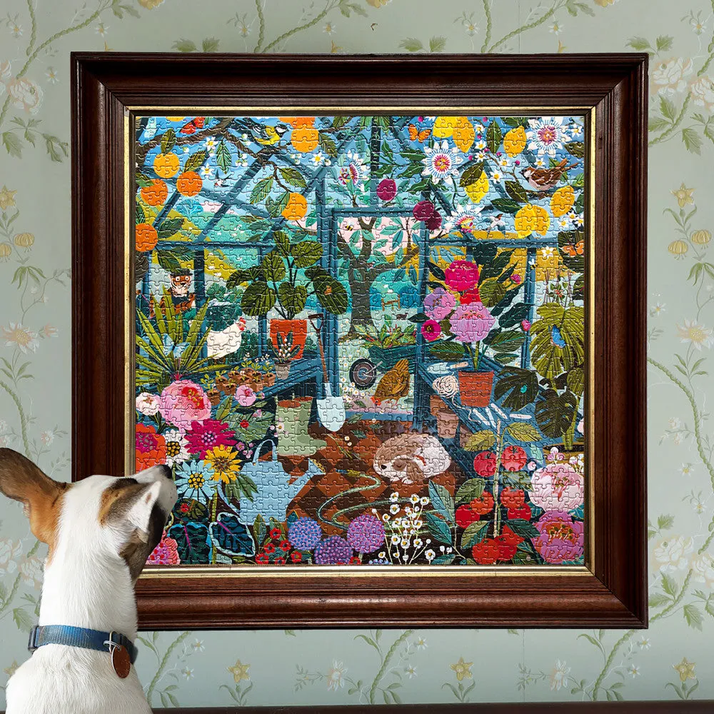 eeBoo Piece & Love English Greenhouse Jigsaw Puzzle - 1000 pc
