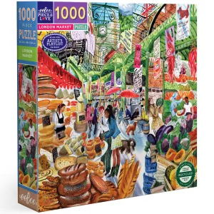 eeBoo Piece & Love: London Market 1000 pc Puzzle