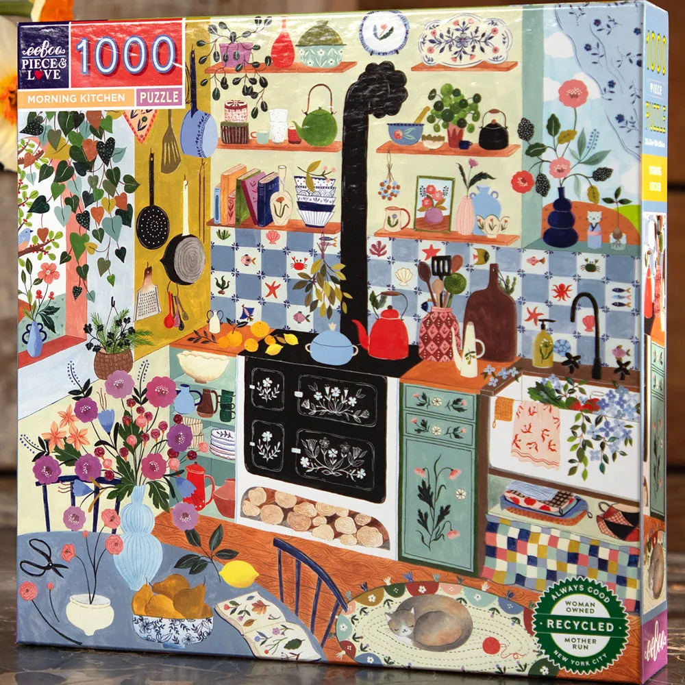 eeBoo Piece & Love Morning Kitchen 1000 Piece Puzzle