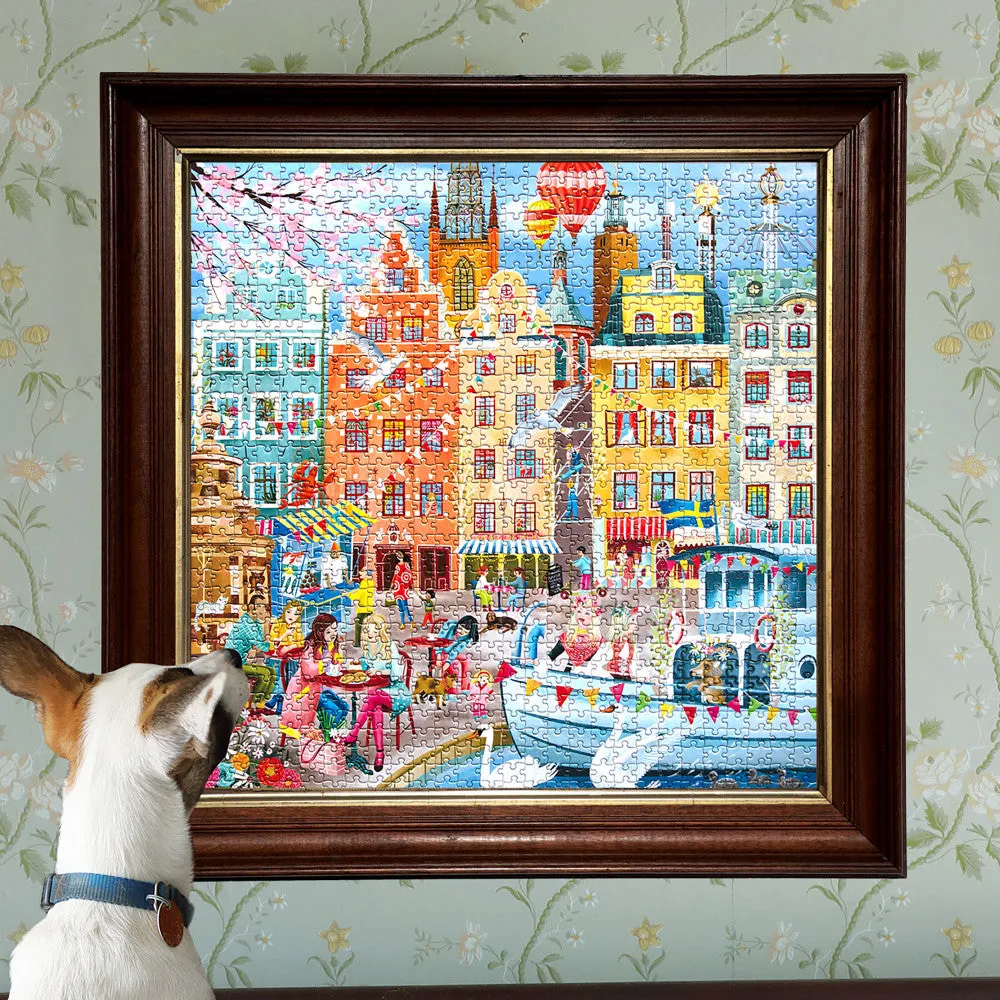 eeBoo Piece & Love Stockholm 1000-Piece Puzzle