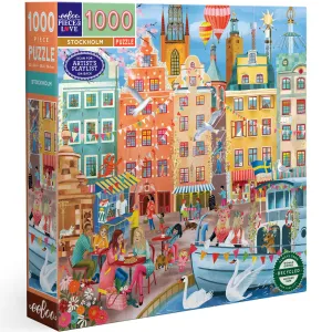 eeBoo Piece & Love Stockholm 1000-Piece Puzzle
