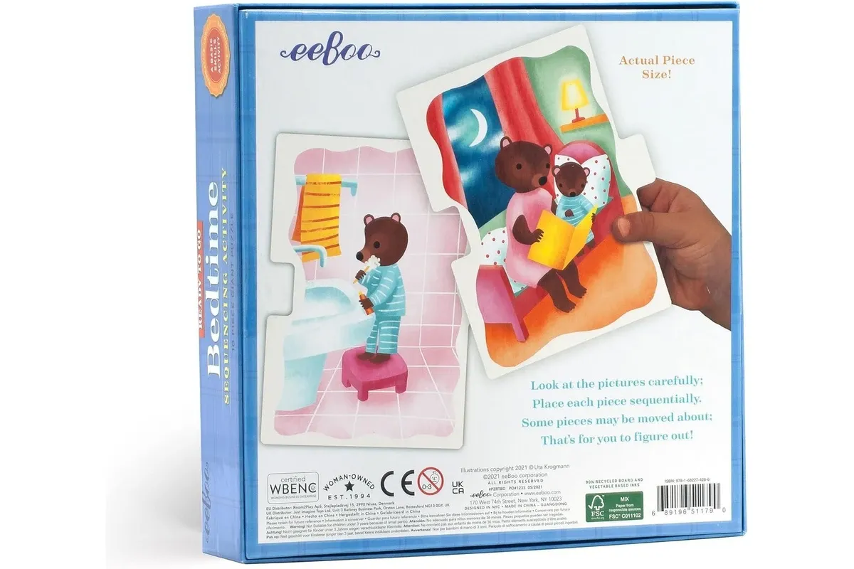 Eeboo Ready To Go Puzzle - Bedtime