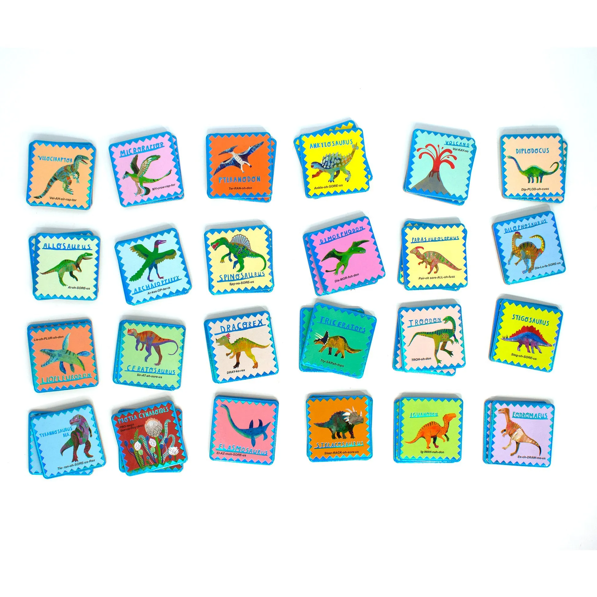 eeBoo Shiny Dinosaur Memory and Matching Game