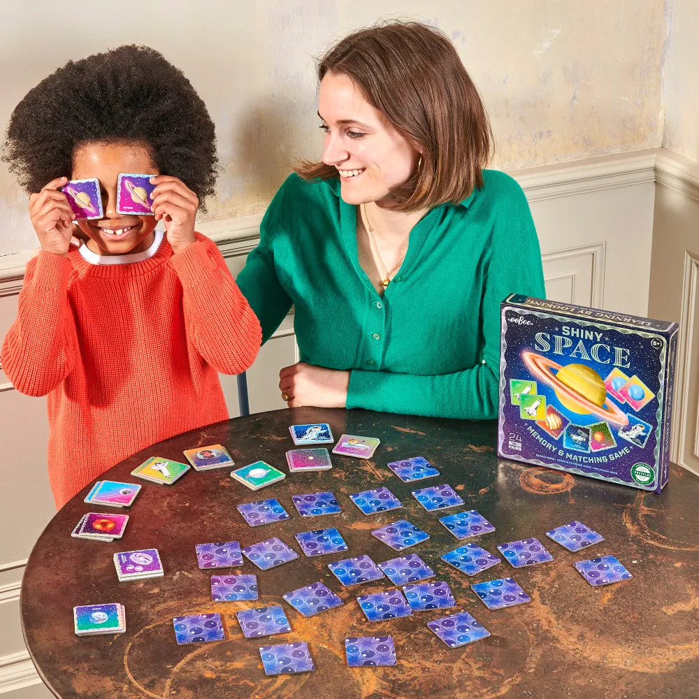 eeBoo Shiny Space Memory & Matching Game for Kids Ages 5 