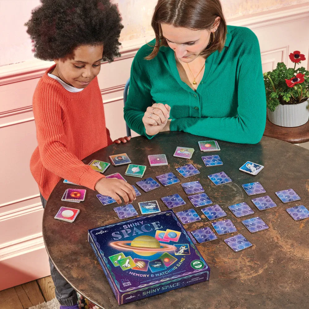 eeBoo Shiny Space Memory & Matching Game for Kids Ages 5 