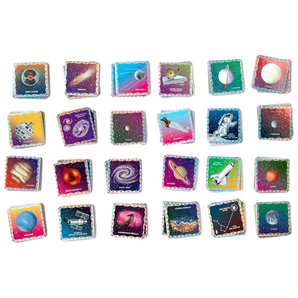 eeBoo Shiny Space Memory & Matching Game for Kids Ages 5 