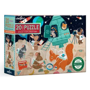 eeBoo Space Exploration 20-Piece Kids Jigsaw Puzzle, Ages 3 