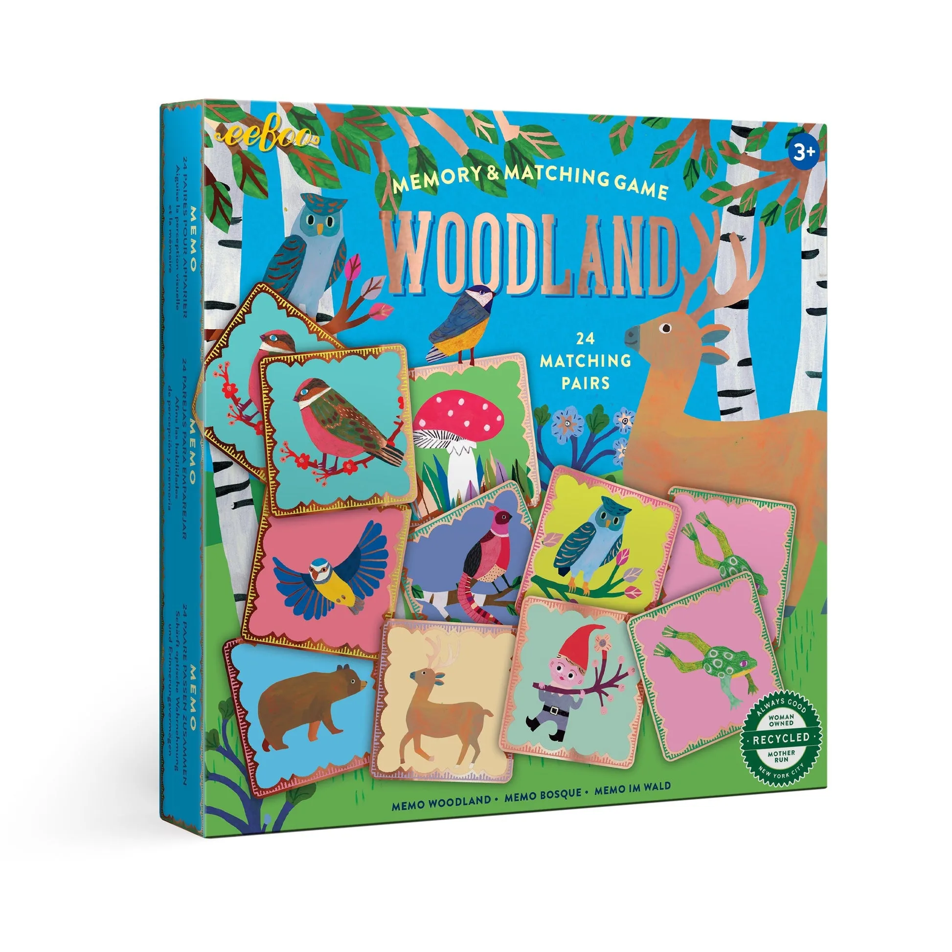 eeBoo Woodland Shiny Memory Matching Game