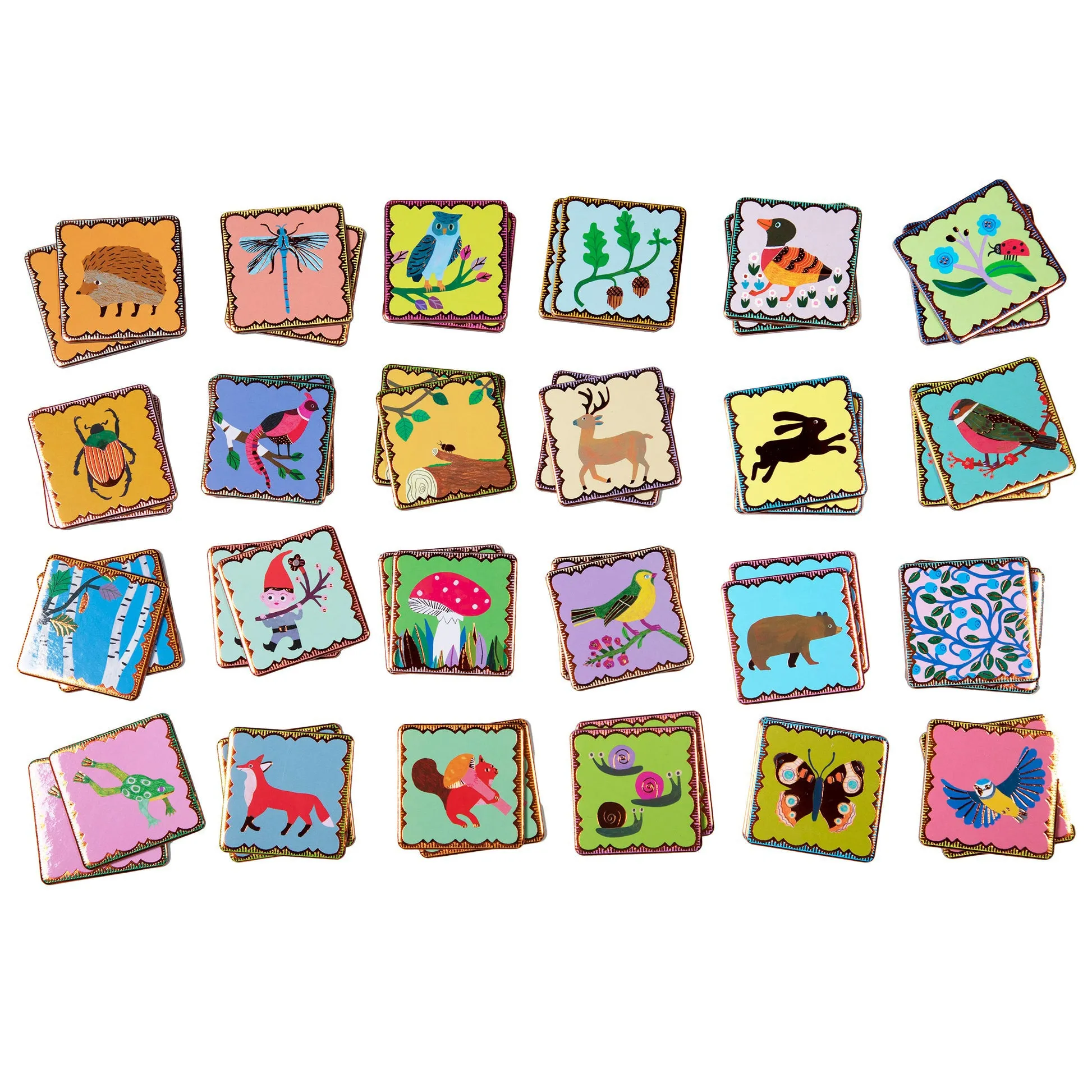 eeBoo Woodland Shiny Memory Matching Game