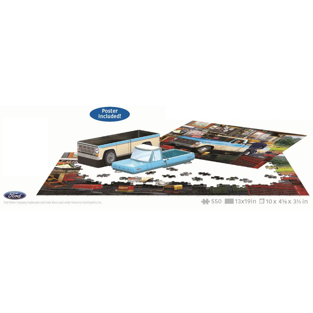 Eurographics 1967 Ford Pick-Up Truck Puzzle - 550 pc Tin Edition
