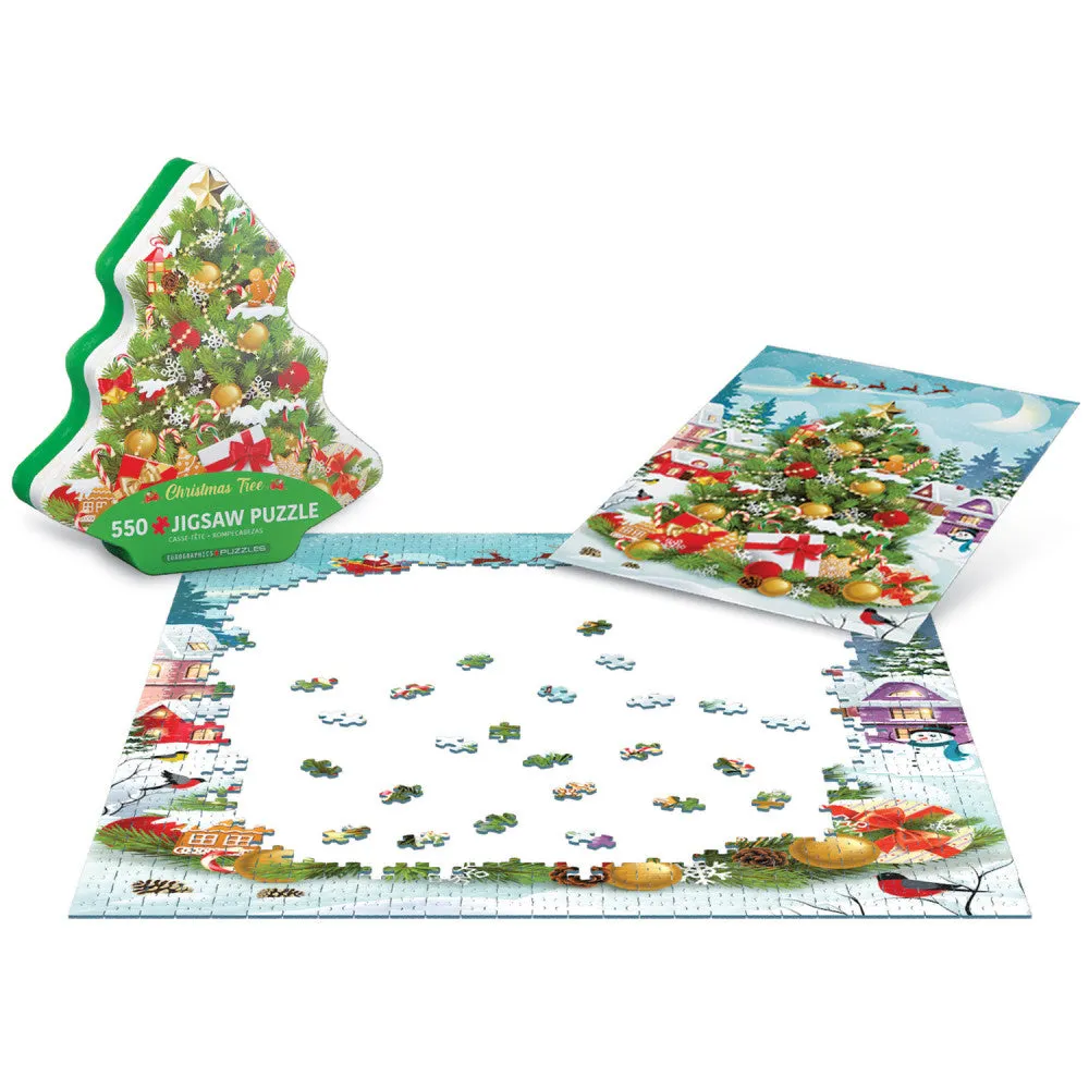 Eurographics Christmas Tree 550-Piece Jigsaw Puzzle in Collectible Tin