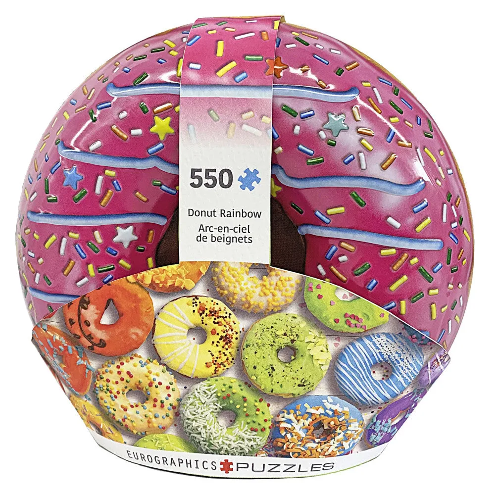 Eurographics Donut Rainbow Tin Jigsaw Puzzle - 550 Pieces