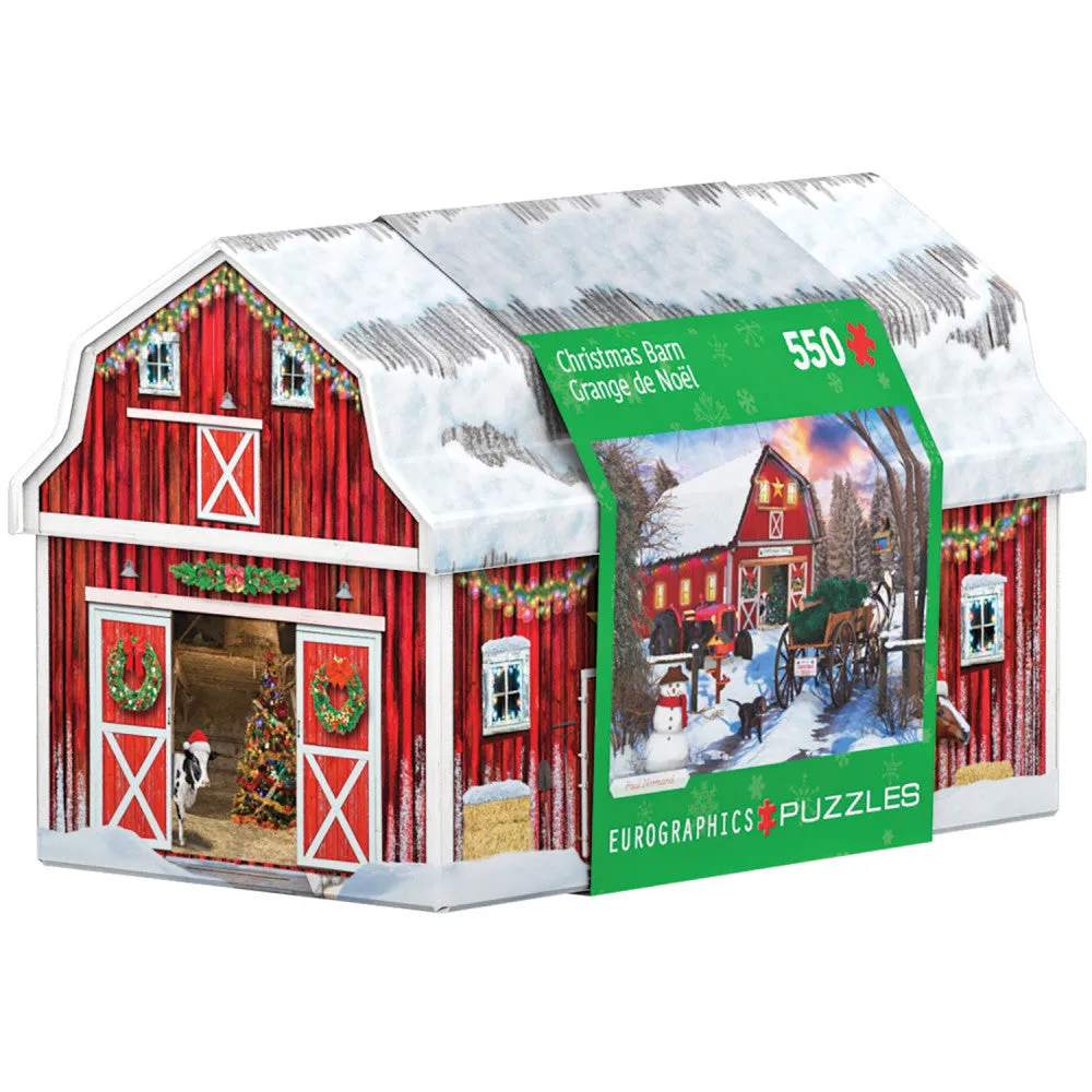 Eurographics Holiday Barn Collectible Tin Jigsaw Puzzle - 550 pc.