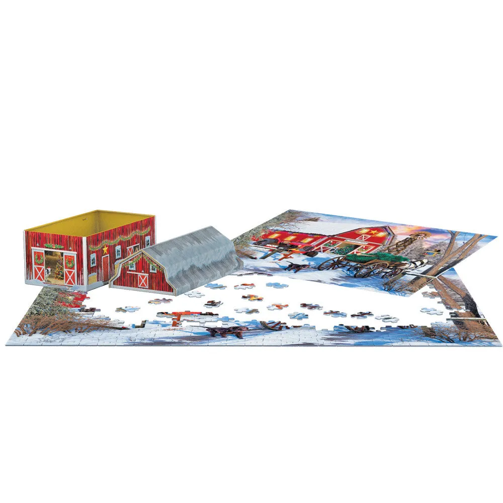 Eurographics Holiday Barn Collectible Tin Jigsaw Puzzle - 550 pc.