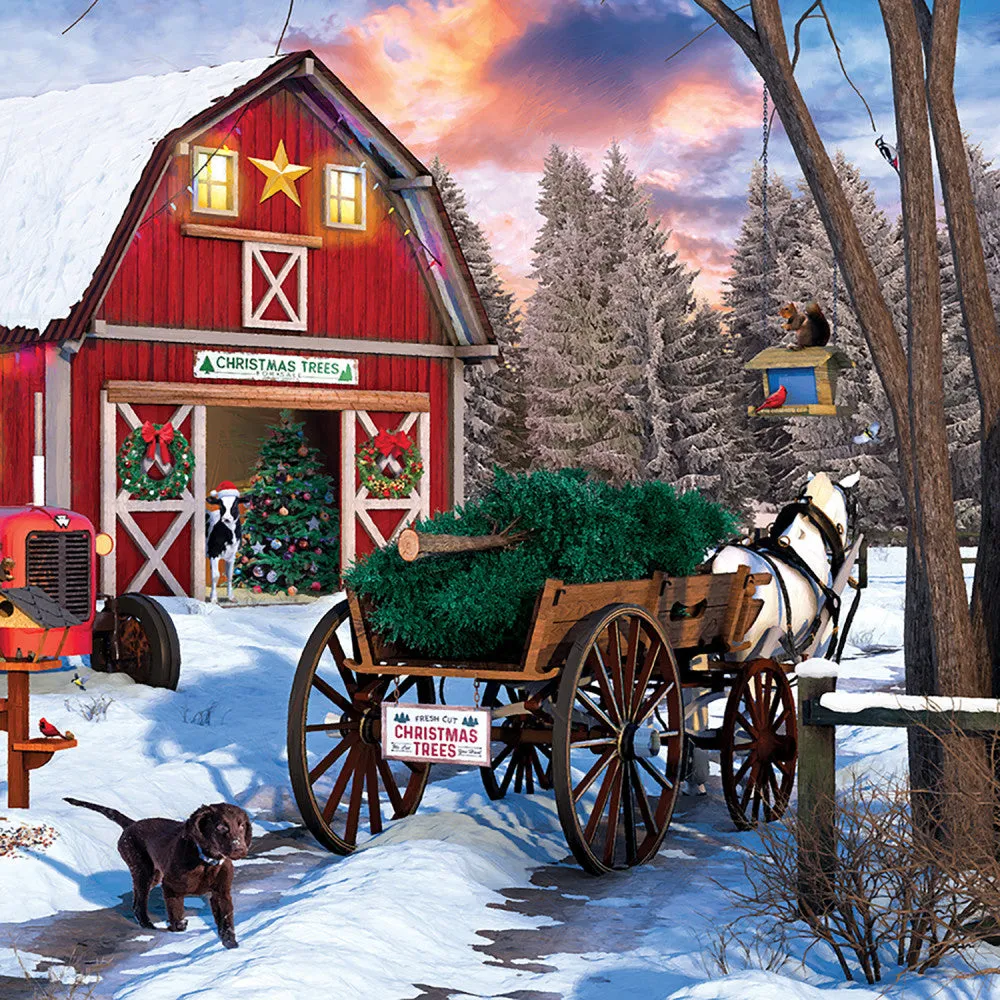 Eurographics Holiday Barn Collectible Tin Jigsaw Puzzle - 550 pc.