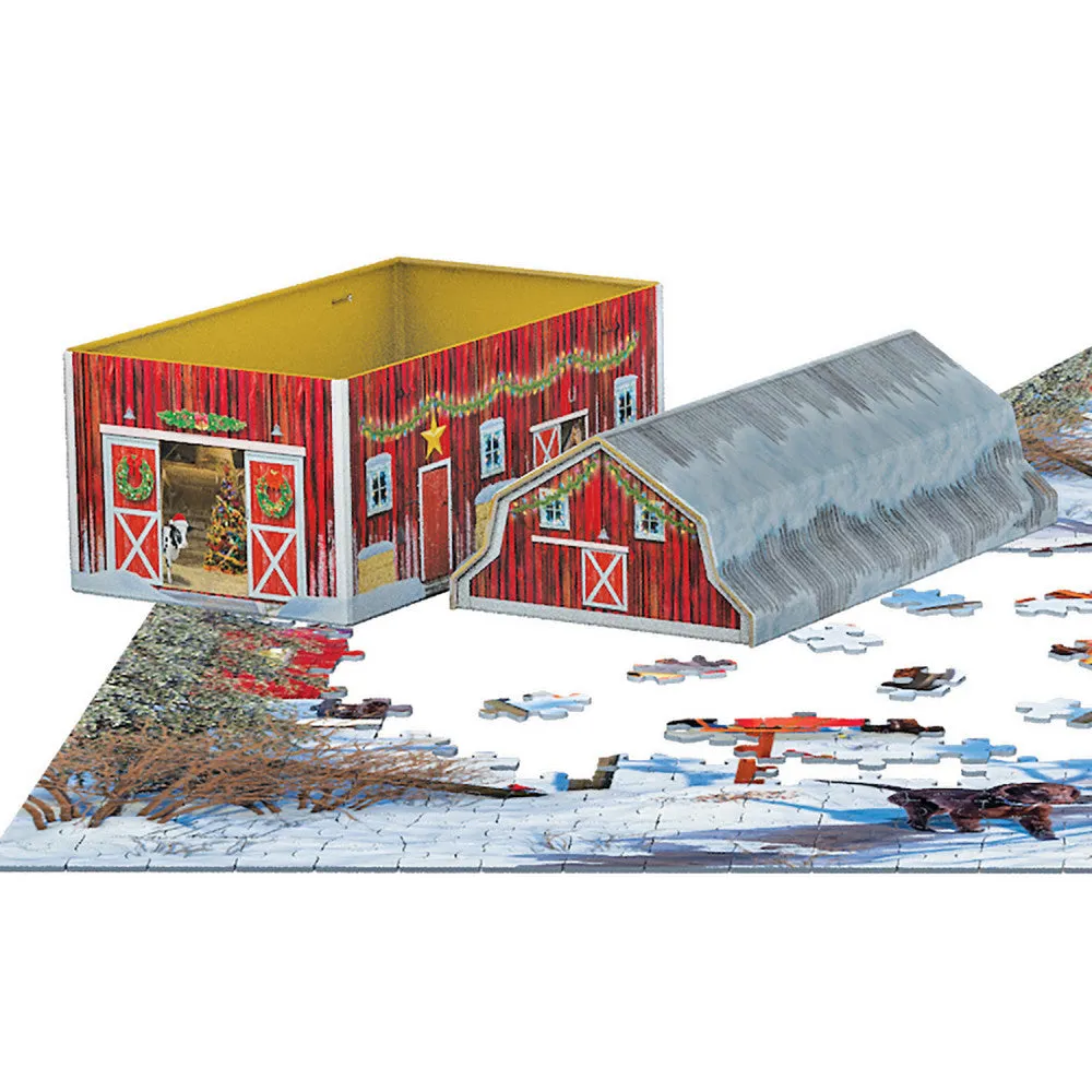 Eurographics Holiday Barn Collectible Tin Jigsaw Puzzle - 550 pc.