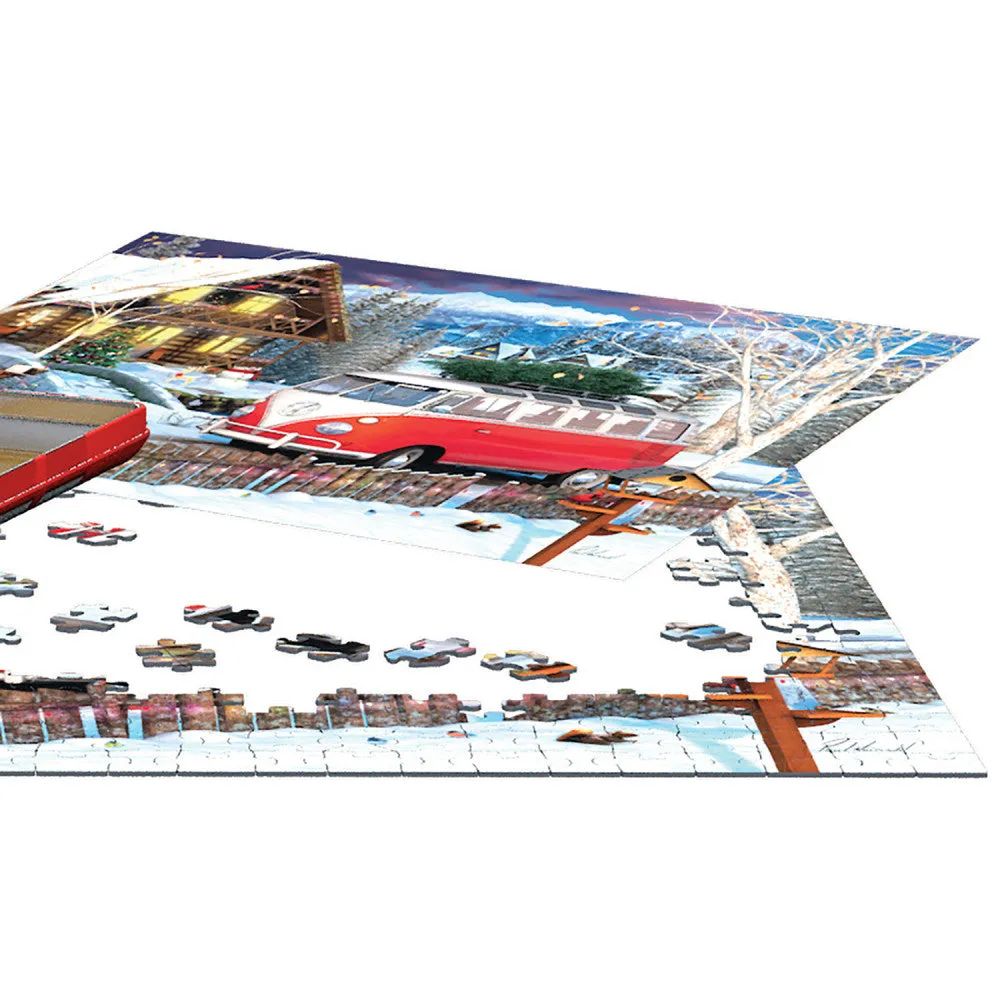 Eurographics VW Christmas Bus Tin Puzzle - 550 pc