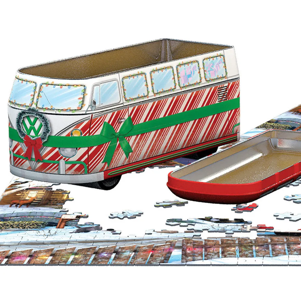 Eurographics VW Christmas Bus Tin Puzzle - 550 pc