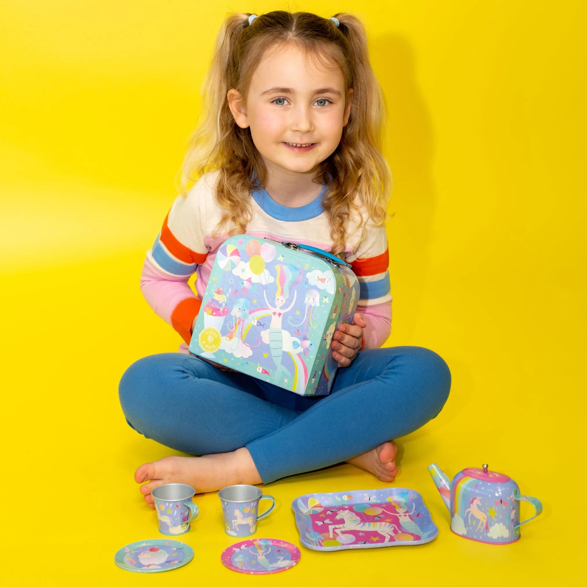 Floss & Rock 7 Piece Tin Tea Set - Fantasy