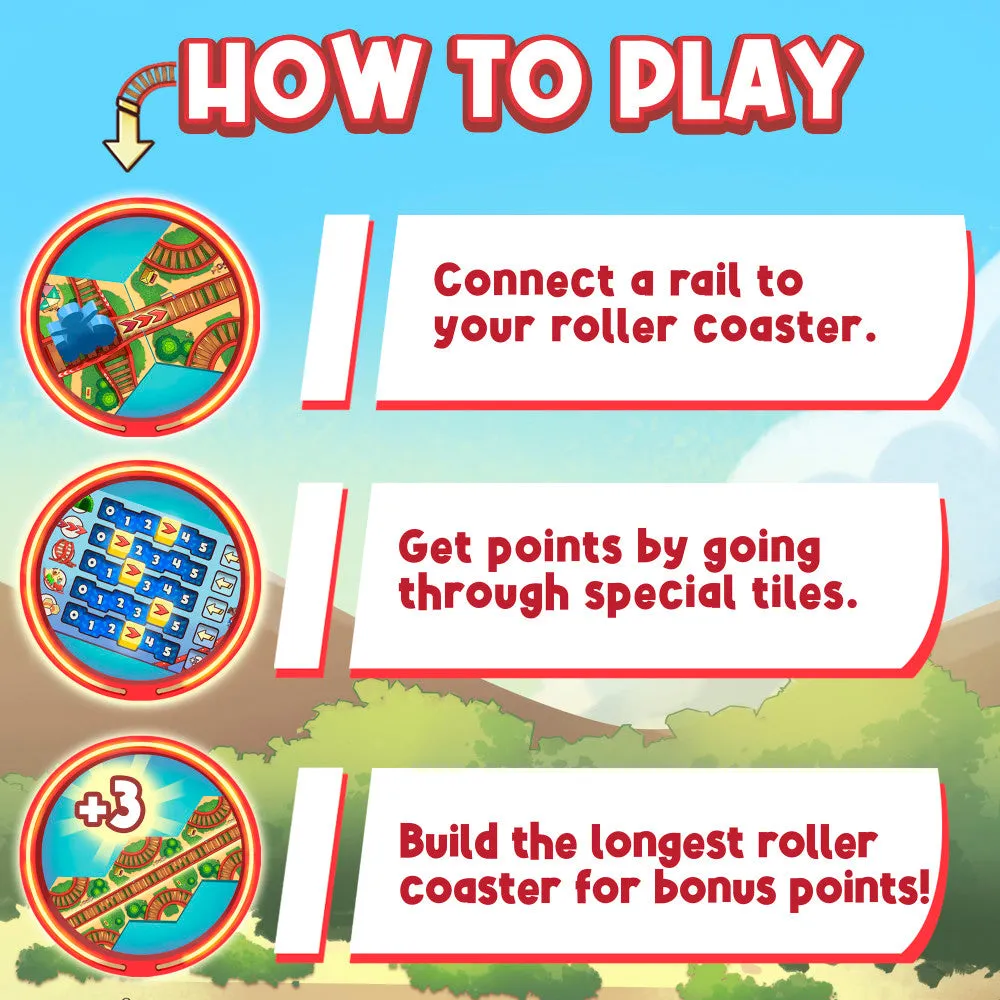 FoxMind Blast Track Roller Coaster Design Board Game, Ages 8 