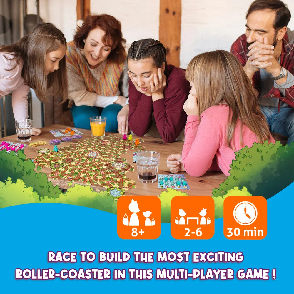FoxMind Blast Track Roller Coaster Design Board Game, Ages 8 