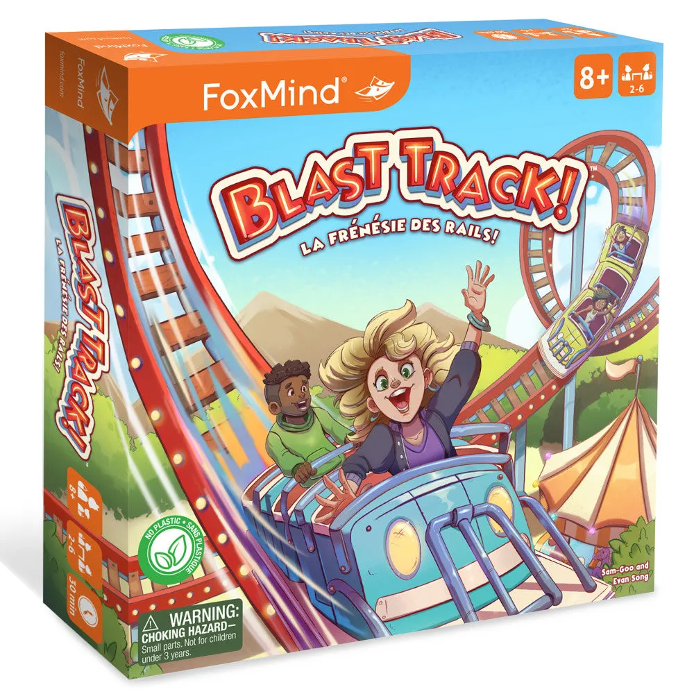 FoxMind Blast Track Roller Coaster Design Board Game, Ages 8 