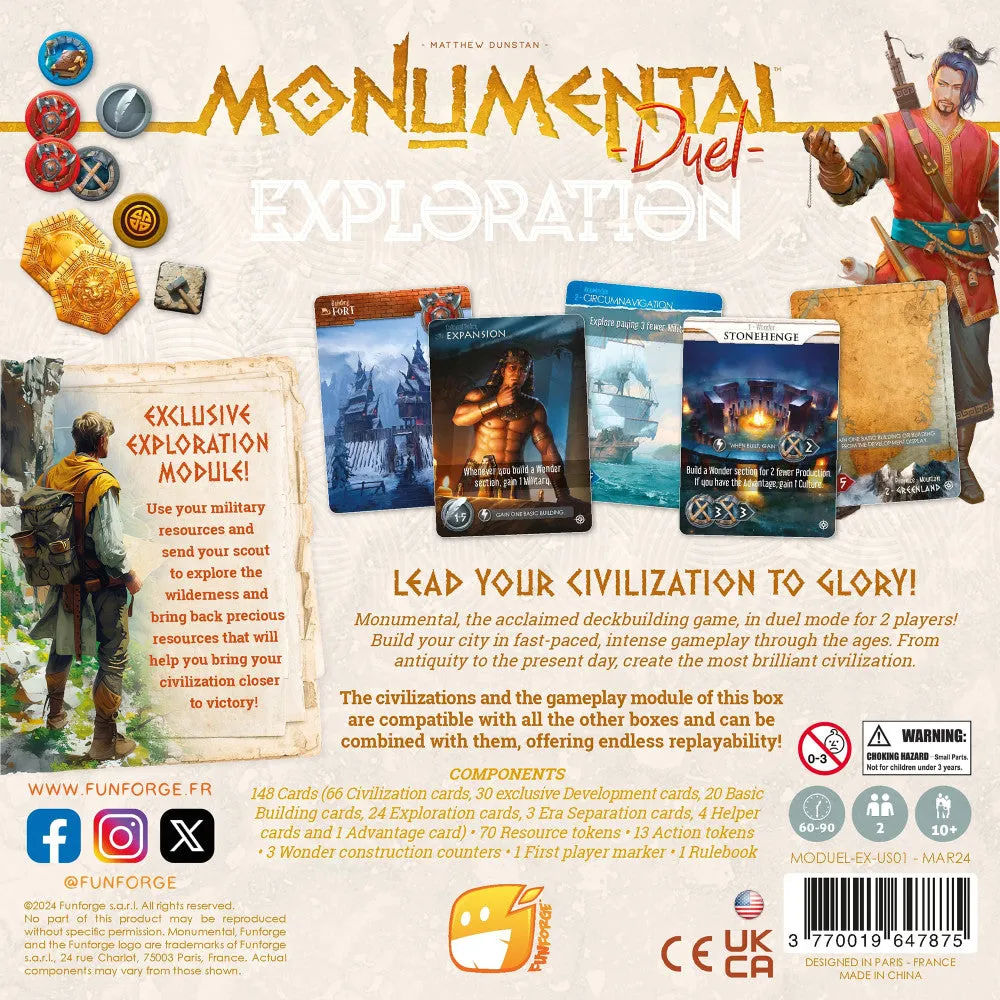 Funforge Monumental Duel: Master the Civilization Deck-Building Challenge