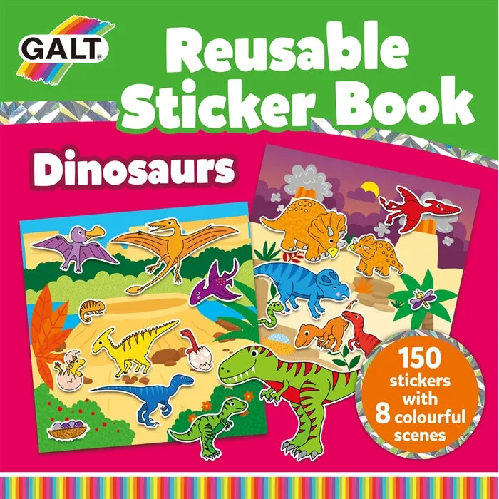 Galt Reusable Sticker Books - Dinosaurs Wise - Kids Toys
