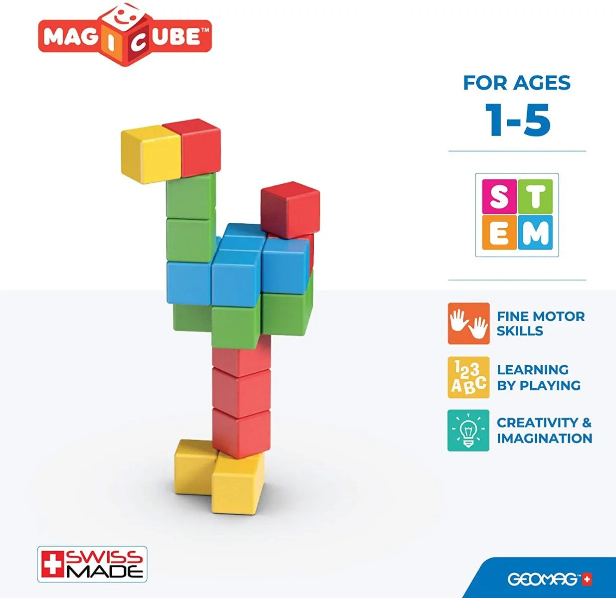 Geomag 068 MagiCube Full Color Eco Try me 24 pcs Wise - Kids Toys