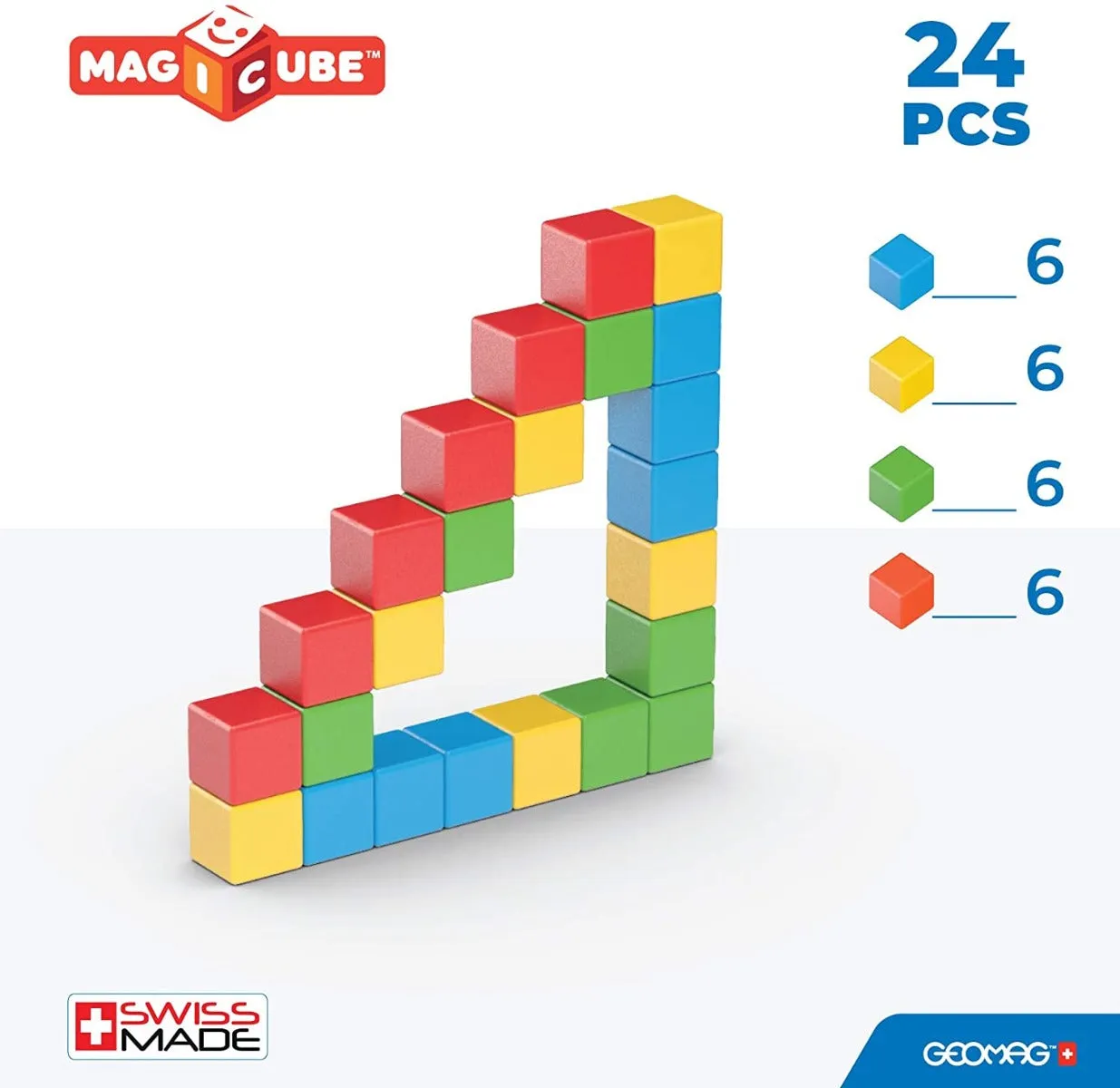 Geomag 068 MagiCube Full Color Eco Try me 24 pcs Wise - Kids Toys