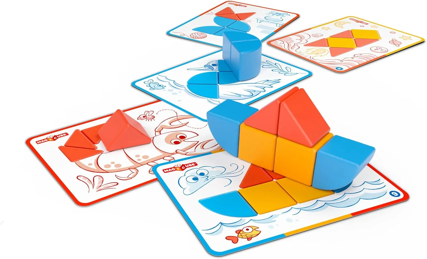 Geomag 302 MagiCube Blocks and Cards Wise - Kids Toys